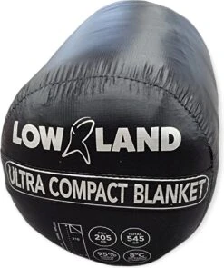 LOWLAND OUTDOOR® Ultra Compact Blanket - Donzen Slaapzak - Gewicht 495g - 210x80 Cm - Comfort Temperatuur +8°C -Buiten Kamperen 1005x1200