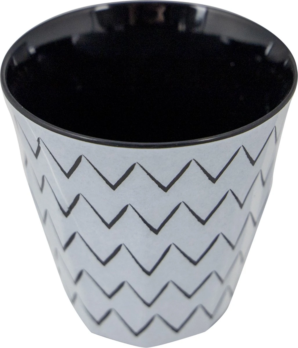 Bo-Camp Servies - Mix & Match - 16 Delig - Zwart/Wit 8 Bo-Camp Servies - Mix & Match - 16 Delig - Zwart/Wit - Afbeelding 6