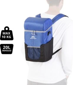 Dutch Mountains Koeltas Rugzak | Cooler Backpack 20 Liter | Picknicktas | Lunchtas | Koelrugzak | Strandtas | Blauw -Buiten Kamperen 1031x1200 3