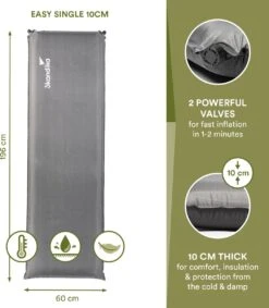 Skandika Easy Single Zelfopblaasbaar Slaapmat – Slaapmat – Slaapmat Zelfopblazend – Logeerbed – Polyester, PVC - Premium Zelfopblazend Luchtbed, Antislip-materiaal, Ideaal Voor Camping – Outdoor, Camping – Kamperen – 196 X 60 X 10 Cm – 3.2kg - Grijs 14 Skandika Easy Single Zelfopblaasbaar Slaapmat – Slaapmat – Slaapmat Zelfopblazend – Logeerbed – Polyester, PVC - Premium Zelfopblazend Luchtbed, Antislip-materiaal, Ideaal Voor Camping – Outdoor, Camping – Kamperen – 196 X 60 X 10 Cm – 3.2kg - Grijs -Buiten Kamperen 1049x1200 2
