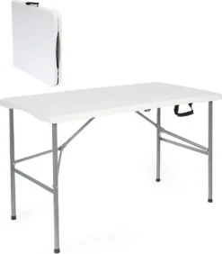 Toboli Klaptafel 120x60x74cm Campingtafel Wit; Bijzettafel, Inklapbare Tafel - Multistrobe -Buiten Kamperen 1051x1200 2