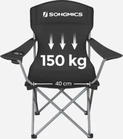 MIRA Home - Campingstoel Set Van 2 Inklapbaar - Klapstoel Met Robuust Frame - Met Flessenhouder - 76 X 51.5 X 95.5 Cm - Zwart 12 MIRA Home - Campingstoel Set Van 2 Inklapbaar - Klapstoel Met Robuust Frame - Met Flessenhouder - 76 X 51.5 X 95.5 Cm - Zwart -Buiten Kamperen 1062x1200