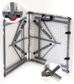 Toboli Klaptafel 120x60x74cm Campingtafel Wit; Bijzettafel, Inklapbare Tafel - Multistrobe -Buiten Kamperen 1063x1200 2