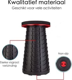 Kampeerkruk - Uitschuifbare Kruk - Rood/Zwart- Tot 120 Kg - Travel Stool - Opvouwbare Campingkruk - Inklapbaar Krukje - Telescopische Kruk - Camping - Outdoor 19 Kampeerkruk - Uitschuifbare Kruk - Rood/Zwart- Tot 120 Kg - Travel Stool - Opvouwbare Campingkruk - Inklapbaar Krukje - Telescopische Kruk - Camping - Outdoor -Buiten Kamperen 1069x1200 1