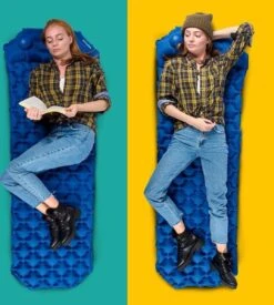 TRVLMORE Slaapmat - Zelfopblazend - 1 Persoons - Ingebouwde Pomp En Kussen - Blauw -Buiten Kamperen 1076x1200 2