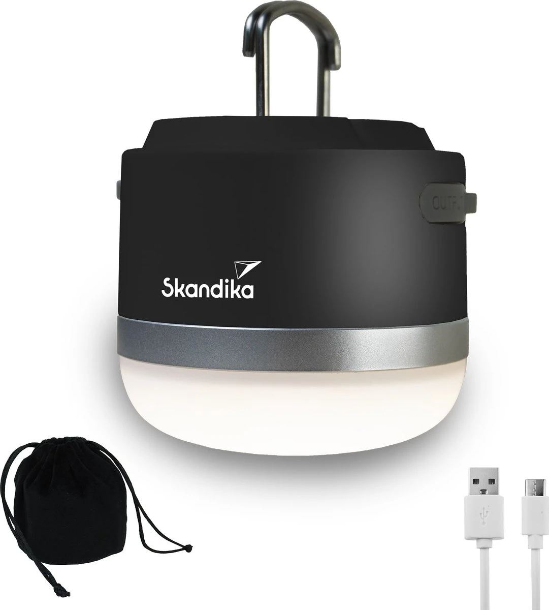 Skandika Campinglamp Tarfala – Tentlampen – Campinglampen – Kampeerlamp – Tentlamp Oplaadbaar, Traploos Dimbaar, Ophanghaak, USB Aansluiting – 3600 MAh Powerbank – Warm Wit, Koel Wit, 110 H Batterij – Tentlamp Buiten – Energieklasse A ++ - Zwart 3 Skandika Campinglamp Tarfala – Tentlampen – Campinglampen – Kampeerlamp – Tentlamp Oplaadbaar, Traploos Dimbaar, Ophanghaak, USB Aansluiting – 3600 MAh Powerbank – Warm Wit, Koel Wit, 110 H Batterij – Tentlamp Buiten – Energieklasse A ++ - Zwart