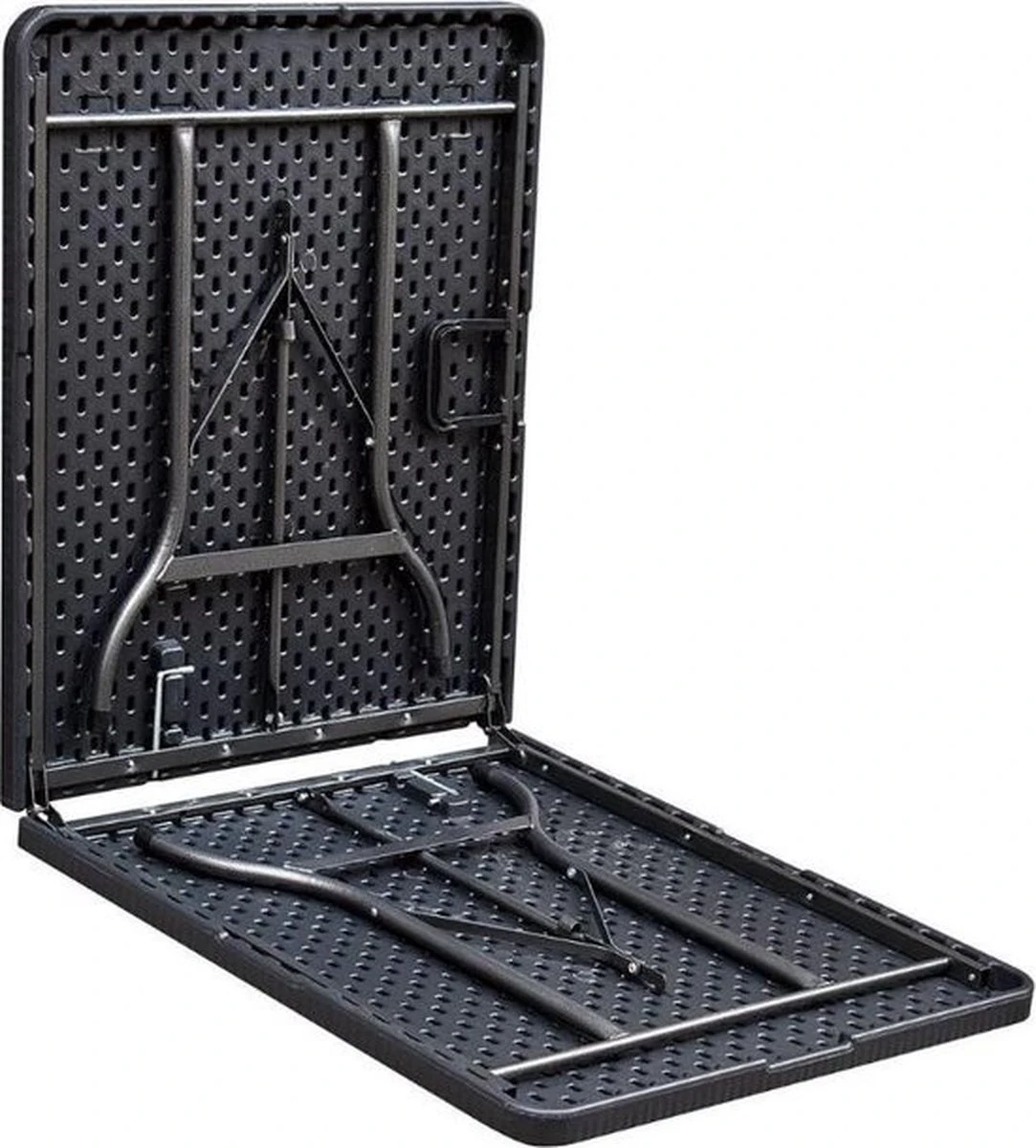 ERRO Vouwtafel - Houtlook - 180x74cm - Zwart 5 ERRO Vouwtafel - Houtlook - 180x74cm - Zwart - Afbeelding 3