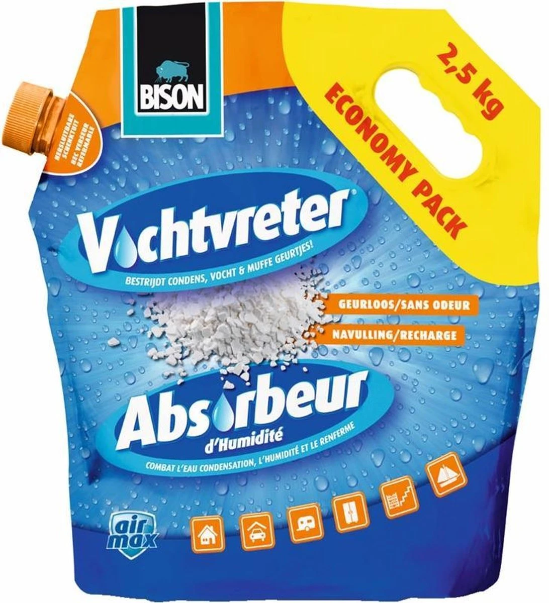 Bison Vochtvreter Losse Kristallen Navulling - 2,5 Kg 3 Bison Vochtvreter Losse Kristallen Navulling - 2,5 Kg
