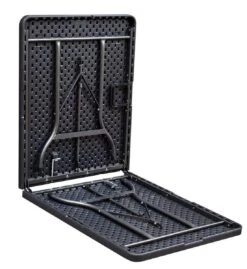 ERRO Vouwtafel - Wickerlook - 180x74cm - Zwart -Buiten Kamperen 1102x1200 2