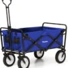 LifeGoods Bolderkar - Opvouwbaar - Draaibare Wielen - 2 Standen - 70KG Draagkracht - Blauw -Buiten Kamperen 1109x1200 3