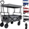 AREBOS Handwagen Vouwbare Dak Handwagen Vouwbare Trolley Uitrustingswagen Grijs -Buiten Kamperen 1125x1200