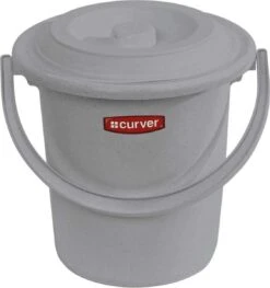 Curver Camping Toiletemmer - Met Deksel - 5 L - Ø 23,5 Cm - Lichtgrijs -Buiten Kamperen 1127x1200 6
