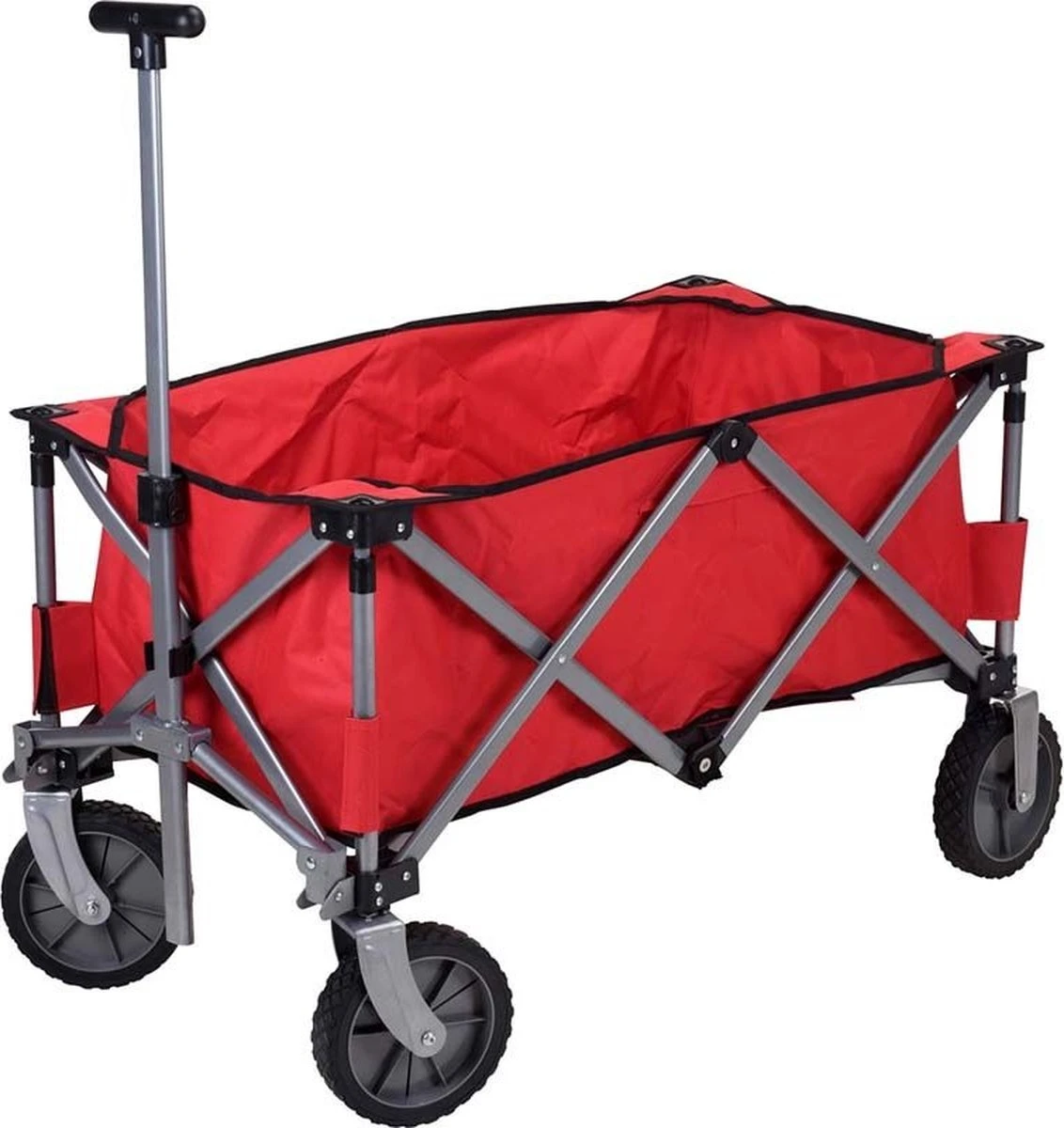 KOOPMAN Opvouwbare Bolderkar | Rood | 90 X 49 X 58 Cm 4 KOOPMAN Opvouwbare Bolderkar | Rood | 90 X 49 X 58 Cm - Afbeelding 2