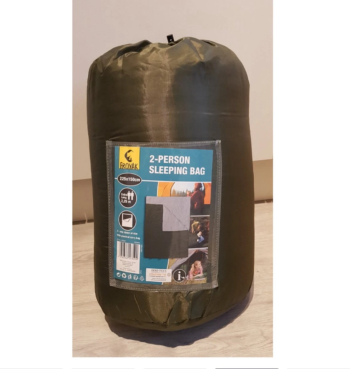 Froyak - 2-persoons Slaapzak - XXL - Groen - 225 X 150 Cm 4 Froyak - 2-persoons Slaapzak - XXL - Groen - 225 X 150 Cm - Afbeelding 2