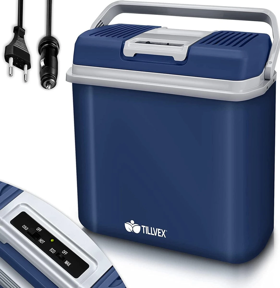 Tillvex- Koelbox, Coolbox, 24 Liter, Blauw 3 Tillvex- Koelbox, Coolbox, 24 Liter, Blauw