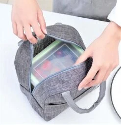 Koeltas - Lunchtas - Volwassenen En Kinderen - Compact & Handig: Zomer - Picknick -School - Lunch - Werk - Klassiek Grijs -Buiten Kamperen 1168x1200 4