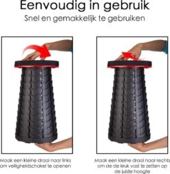 Kampeerkruk - Uitschuifbare Kruk - Rood/Zwart- Tot 120 Kg - Travel Stool - Opvouwbare Campingkruk - Inklapbaar Krukje - Telescopische Kruk - Camping - Outdoor 15 Kampeerkruk - Uitschuifbare Kruk - Rood/Zwart- Tot 120 Kg - Travel Stool - Opvouwbare Campingkruk - Inklapbaar Krukje - Telescopische Kruk - Camping - Outdoor -Buiten Kamperen 1175x1200 6