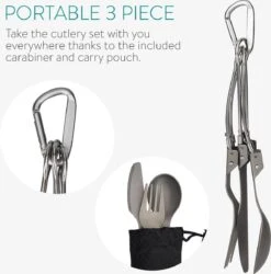 Navaris Campingbestek Van Titanium - Set Met Vork, Mes En Lepel - Inklapbaar - Bestekset Voor Onderweg - Inclusief Karabijnhaak En Bewaarzakje 22 Navaris Campingbestek Van Titanium - Set Met Vork, Mes En Lepel - Inklapbaar - Bestekset Voor Onderweg - Inclusief Karabijnhaak En Bewaarzakje -Buiten Kamperen 1184x1200 11