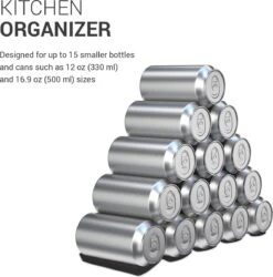 Kwmobile 1x Opvouwbare Houder Voor Flessen En Blikjes - Voor Koelkast En Voorraadkast - Siliconen Flessenhouder In Zwart - 31 X 9,5 X 1 Cm -Buiten Kamperen 1184x1200 7