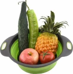 Merkloos Inklapbare Vergiet - Opvouwbaar - Groot - Blauw - Siliconen -Buiten Kamperen 1186x1200 7