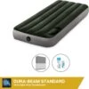 Intex Luchtbed - 1-Persoons - 76 X 191 X 25 Cm - Groen - Met Ingebouwde Voetpomp + Hoeslaken Antraciet + Reparatieset -Buiten Kamperen 1195x1200 5