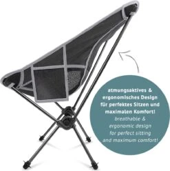 Smartpeas Camping Stoel Van Stevig 600D Polyester En Aluminium - Lichtgewicht En Opvouwbaar - Camping Gadget Inclusief Zijzakken +Plus: Strandmat & Draagtas -Buiten Kamperen 1195x1200 9