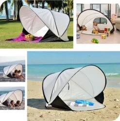 Deryan Luxe Pop Up Strandtent XXL - Anti-UV 50+ - Cream -Buiten Kamperen 1196x1200 1