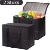 Merkloos 2 Stuks Geïsoleerde Koeltas Met Bodemplaat - Zwart -Buiten Kamperen 1196x1200 23