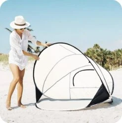 Deryan Luxe Pop Up Strandtent XXL - Anti-UV 50+ - Cream -Buiten Kamperen 1196x1200 4