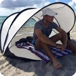 Deryan Luxe Pop Up Strandtent XXL - Anti-UV 50+ - Cream -Buiten Kamperen 1196x1200 5