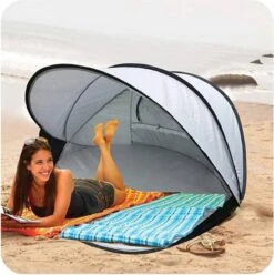 Deryan Luxe Pop Up Strandtent XXL - Anti-UV 50+ - Zilver -Buiten Kamperen 1197x1200 2