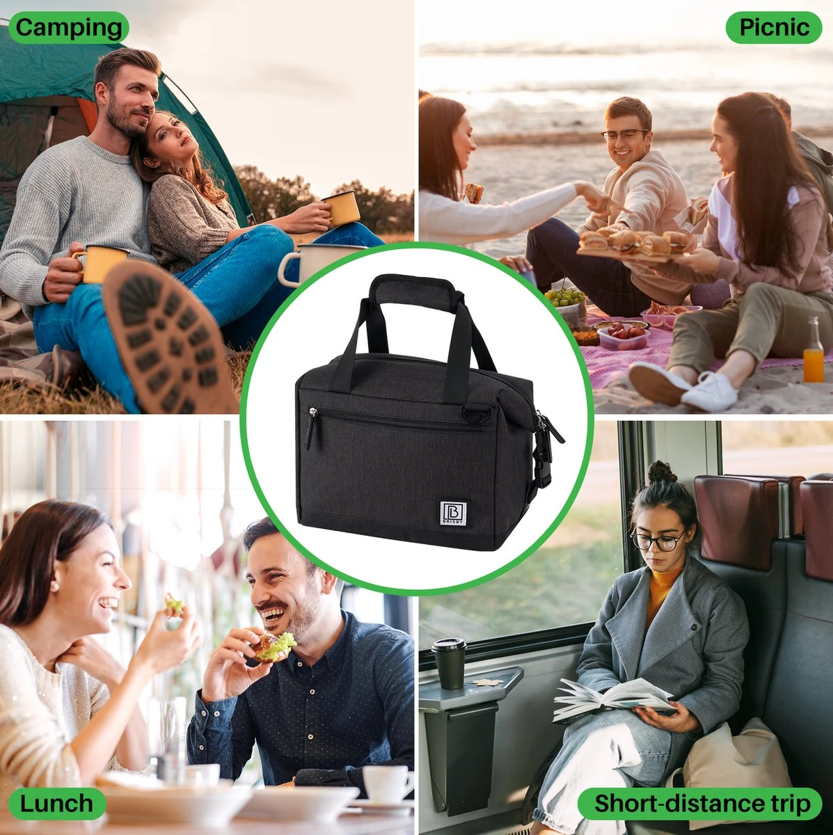 Brisby 4 Laags Geïsoleerde Koeltas - Lunchtas 12 Liter - Extra Ruimte Uitvouwbaar- Zwart 6 Brisby 4 Laags Geïsoleerde Koeltas - Lunchtas 12 Liter - Extra Ruimte Uitvouwbaar- Zwart - Afbeelding 4