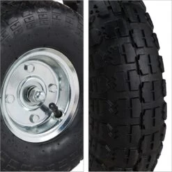 Relaxdays Bolderkar Tuin - Platte Tuinwagen - Luchtbanden - 200 Kg - Transportkar - Staal -Buiten Kamperen 1197x1200 7