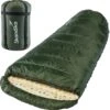 Skandika Vegas-R XXL Slaapzak - Mummieslaapzakken – Slaapzakken Volwassen – Maat XXL – Mummie Slaapzak - Unisex - Katoen, Luxe Kwaliteit, Koppelbaar, 3 Seizoenen, 220 X 110 Cm, -12° Tot -15°C, Outdoor Kampeerslaapzak – Ritssluiting Rechts - Groen -Buiten Kamperen 1198x1200 10