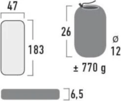 High Peak Tulsa Slaapmat - Donkergrijs -Buiten Kamperen 1200x1000 8