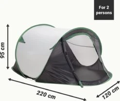JEMIDI Tweepersoons Pop-up Tent - Opgooitent, Werptent Voor 2 Personen - Ideaal Als Festivaltent Of Kampeertent - Verschillende Kleuren -Buiten Kamperen 1200x1004