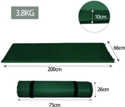 HikeMeister- Slaapmat - 200x 66 X 10 Cm - Zelfopblazend - 1 Persoons - Groen -Buiten Kamperen 1200x1024
