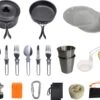 Hikr® Camping Pannenset - Complete 22-delige Kookset - Lichtgewicht - Kookgerei Servies - Outdoor - BPA-vrij - Keukengerei Set -Buiten Kamperen 1200x1027 3