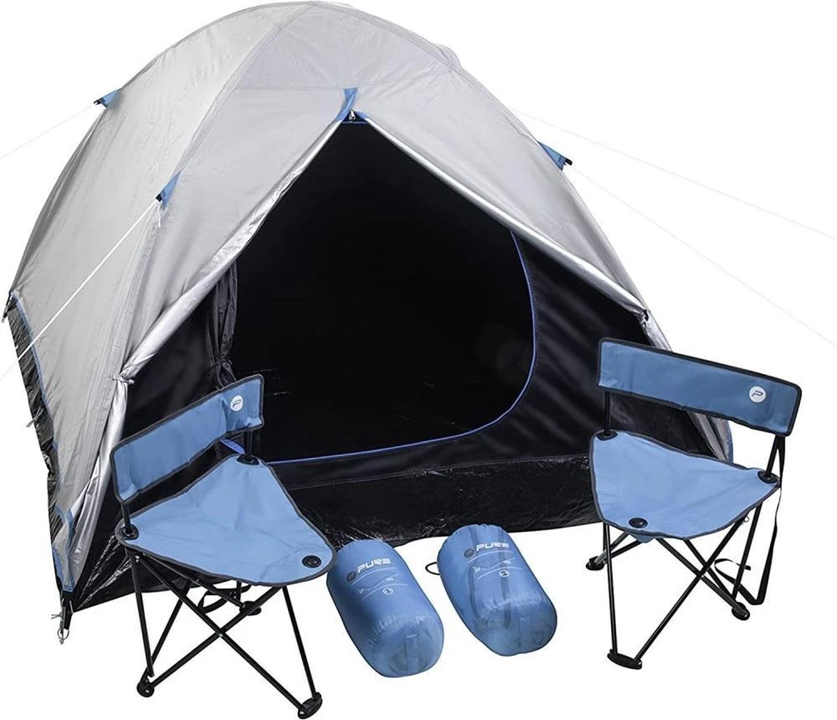 MaxxSport Camping Set - 2 Persoons - Tent + Slaapzakken + Campingstoelen - 200x190x120cm 6 MaxxSport Camping Set - 2 Persoons - Tent + Slaapzakken + Campingstoelen - 200x190x120cm - Afbeelding 4