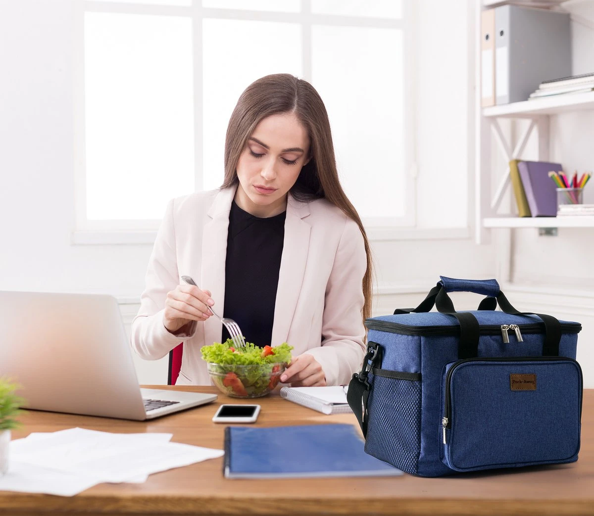 Packaway 4 Laags Geïsoleerde Koeltas - Lunchtas 15 Liter - Blauw 13 Packaway 4 Laags Geïsoleerde Koeltas - Lunchtas 15 Liter - Blauw - Afbeelding 11