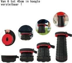 Kampeerkruk - Uitschuifbare Kruk - Rood/Zwart- Tot 120 Kg - Travel Stool - Opvouwbare Campingkruk - Inklapbaar Krukje - Telescopische Kruk - Camping - Outdoor 20 Kampeerkruk - Uitschuifbare Kruk - Rood/Zwart- Tot 120 Kg - Travel Stool - Opvouwbare Campingkruk - Inklapbaar Krukje - Telescopische Kruk - Camping - Outdoor -Buiten Kamperen 1200x1051 8