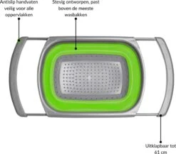 Buxibo - 3-Delige Keuken Vergiet Set Inklapbaar Groen/Grijs -Buiten Kamperen 1200x1056 7