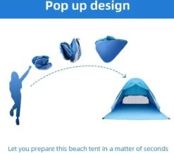 IGOODS Pop-up Tent - 2/3-Persoons - Blauw -Buiten Kamperen 1200x1059 1