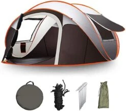 Fly Lab Luxe Pop Up Tent - Kampeer Tent - Grijs/Oranje - 4 Persoons 21 Fly Lab Luxe Pop Up Tent - Kampeer Tent - Grijs/Oranje - 4 Persoons -Buiten Kamperen 1200x1059