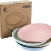 Merkloos Green-goose® Bio-based Borden | Set Van 4 | 19.5x3 Cm | Duurzame, Vaatwasserbestendige Borden Voor Camping, Vakantie Of Picknick | Vaatwasserbestendig -Buiten Kamperen 1200x1062 3