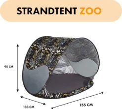 Deryan Luxe Pop Up Strandtent - Anti-UV 50+ - Zoo -Buiten Kamperen 1200x1076