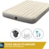Intex Luchtbedset Intex Luchtbed - 2-Persoons - 152 X 203 X 25 Cm - Beige + Intex Elektrische Pomp - 650 Liter/min + Hoeslaken Wit + Reparatieset -Buiten Kamperen 1200x1082 2