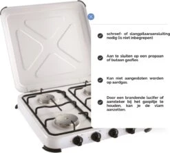 Kemper Gas Kooktoestel - Campingkooktoestel - Set Met 4 Branders - Gas - 4650W -Buiten Kamperen 1200x1084 7