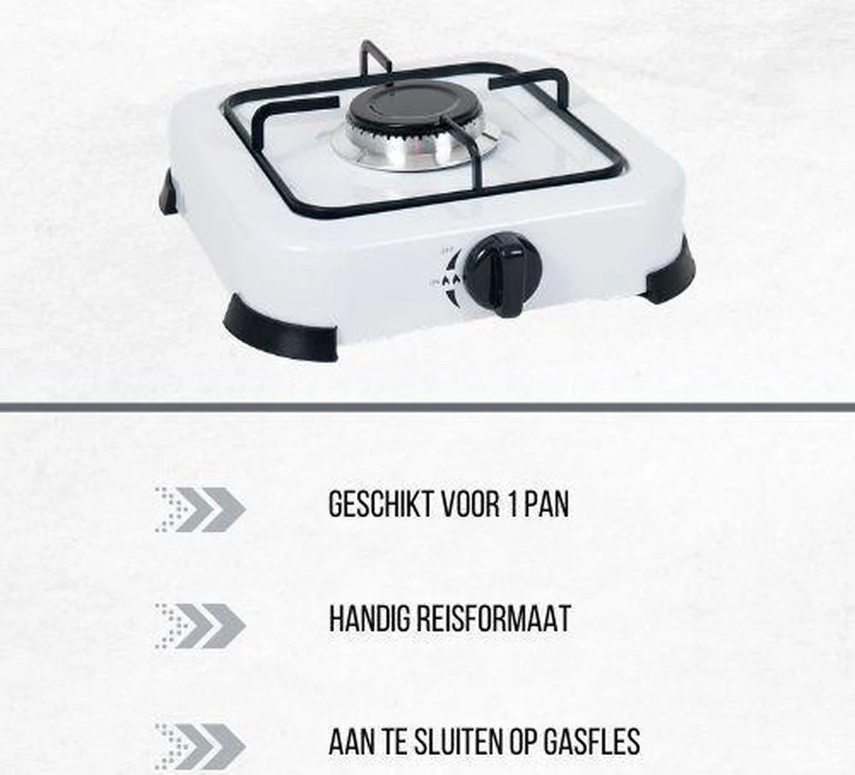 Orange85 Camping - Gaspit - Wit - 1 Pit - 26 Cm - Kamperen - Kooktoestel Camping - Koken 4 Orange85 Camping - Gaspit - Wit - 1 Pit - 26 Cm - Kamperen - Kooktoestel Camping - Koken - Afbeelding 2