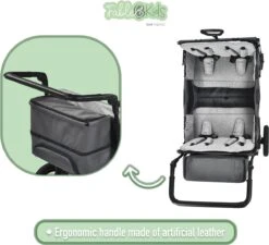 FableKids LEO X4Plus Opvouwbare Wagen Met Dak Fossil Grey -Buiten Kamperen 1200x1091 1